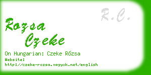 rozsa czeke business card
